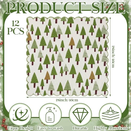 Servilletas de Tela Reutilizables Cuadradas 18x18 Pzs 12 miniatura 2