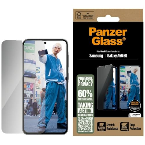 PanzerGlass verre trempé Samsung Galaxy A55 5G confidentiel Ultra Wide Fit
