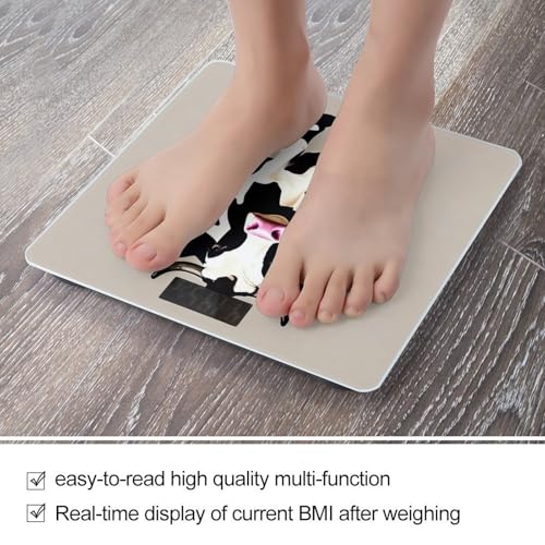 Báscula digital de baño Cow Black Spot de vidrio templado miniatura 5