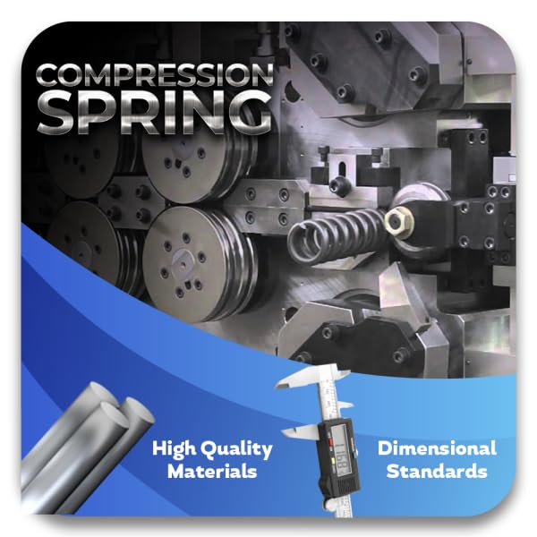 Acxess Spring 5 pcs, Compression Spring, 302 Stainless Steel, 1.25 FL inches, 0.42 OD inches, Closed and Squared Ends, Spring Replacement, Spring Manufacturer, Heavy Duty Springs
