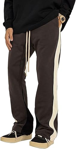 Weierpidan Pantalones deportivos de gamuza sintética para mujer pantalones de baile acampanados para hombre