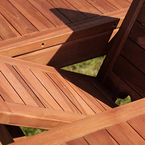 San Marco Tavolo rotondo allungabile in teak fino a 130 cm
