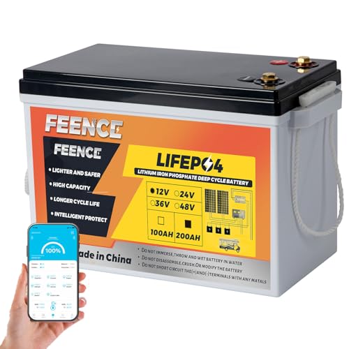 MINI Lithium Batterie 12V 200Ah lifepo4 mit BMS Bluetooth 200A, Autobatterie, Lifepo4 200Ah Bluetooth,15000 Zyklen 2560Wh Deep Cycle Lithiumbatterie für Wohnmobile,Solaranlagen,Marine,Wohnwagen