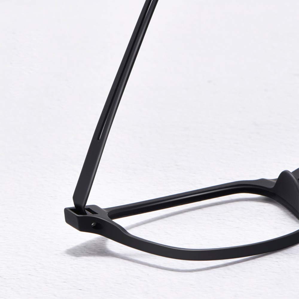 MANG Multifokale Selbsttönende Lesebrille Lesehilfe Ultraleichte Retro Gleitsichtbrille Mit UV-Schutz, Schwarz Rechteck Rahmen Sonnenbrille