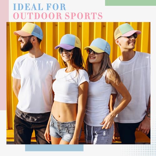 Image of 40 Pack Sublimation Blank Trucker Hat Bulk Wholesale Mesh Baseball Cap for Women Men DIY Hat Bar Party