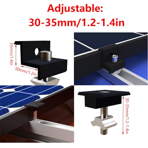 Suportes de montagem de painel solar com porcas e parafusos, suporte para trailer, barco, teto, pare