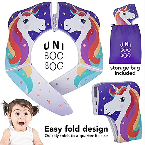 UNI BOO BOO Töpfchen-Trainingssitz, einzigartiger Reise-Töpfchensitz für alle Toiletten, faltbar und tragbar, für Kleinkinder, mit Spritzschutz und rutschfesten Gummi-Pads - Image 4