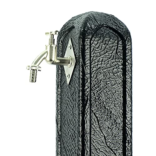Wassersäule Wasserzapfsäule Entnahmestelle Wasserhahn Tanker Wasserzapfstelle Steinoptik Anthrazit