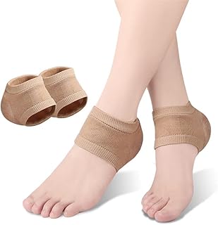 شرابات الكعب المبطنة بالجل الناعم للقدم الجافة والخشنة والمتشققة شرابات جل لترطيب الكعب طوال الليل لتنعيم وعلاج القدم المتشققة والعناية بالبشرة زوج واحد