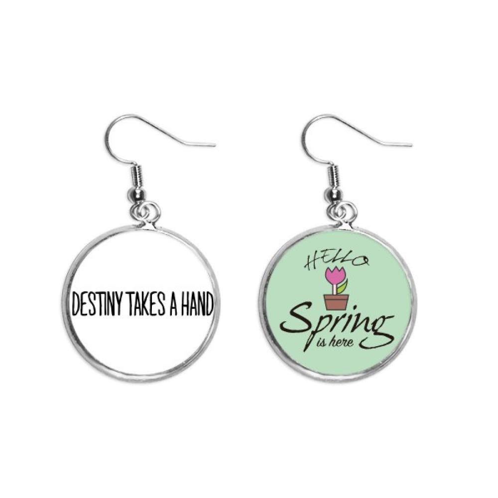 Pendientes de primavera colgantes estilo joyas decorativas con motivo de mano 5