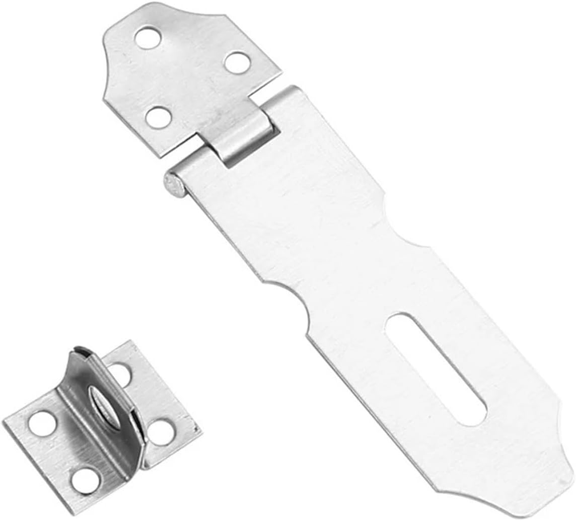 Stainless Steel Padlock Hasp 304 Stainless Steel Fixed Nose Latch 3.5 Inch for Door Cabinet Drawer Pack of 2(1pcs)