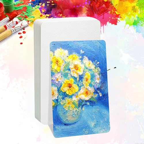 XoeLLe 50 Piezas Blanco Marcapaginas, Papel Acuarela, Punto de