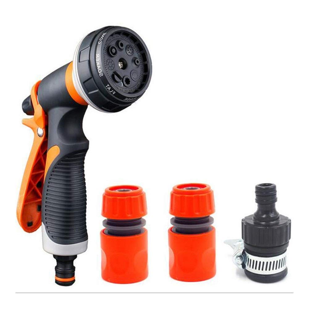 Nettoyeur de jardin haute pression avec pistolet pulvérisateur d'eau et adaptateurs