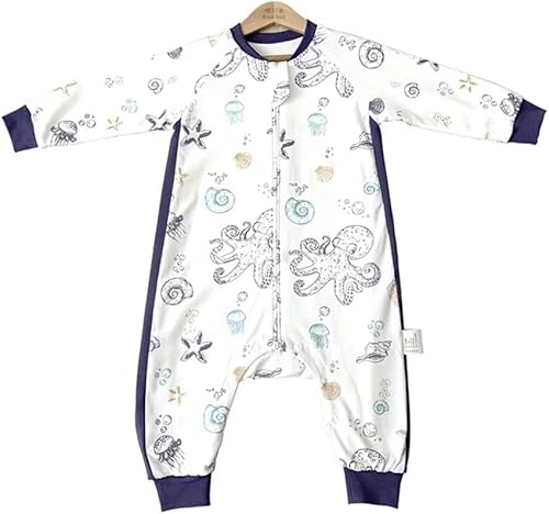 ERAY B057-H-80 - Saco de dormir para niños pequeños con pies, manta portátil con piernas, bolsa de dormir para bebés (18-30 meses)