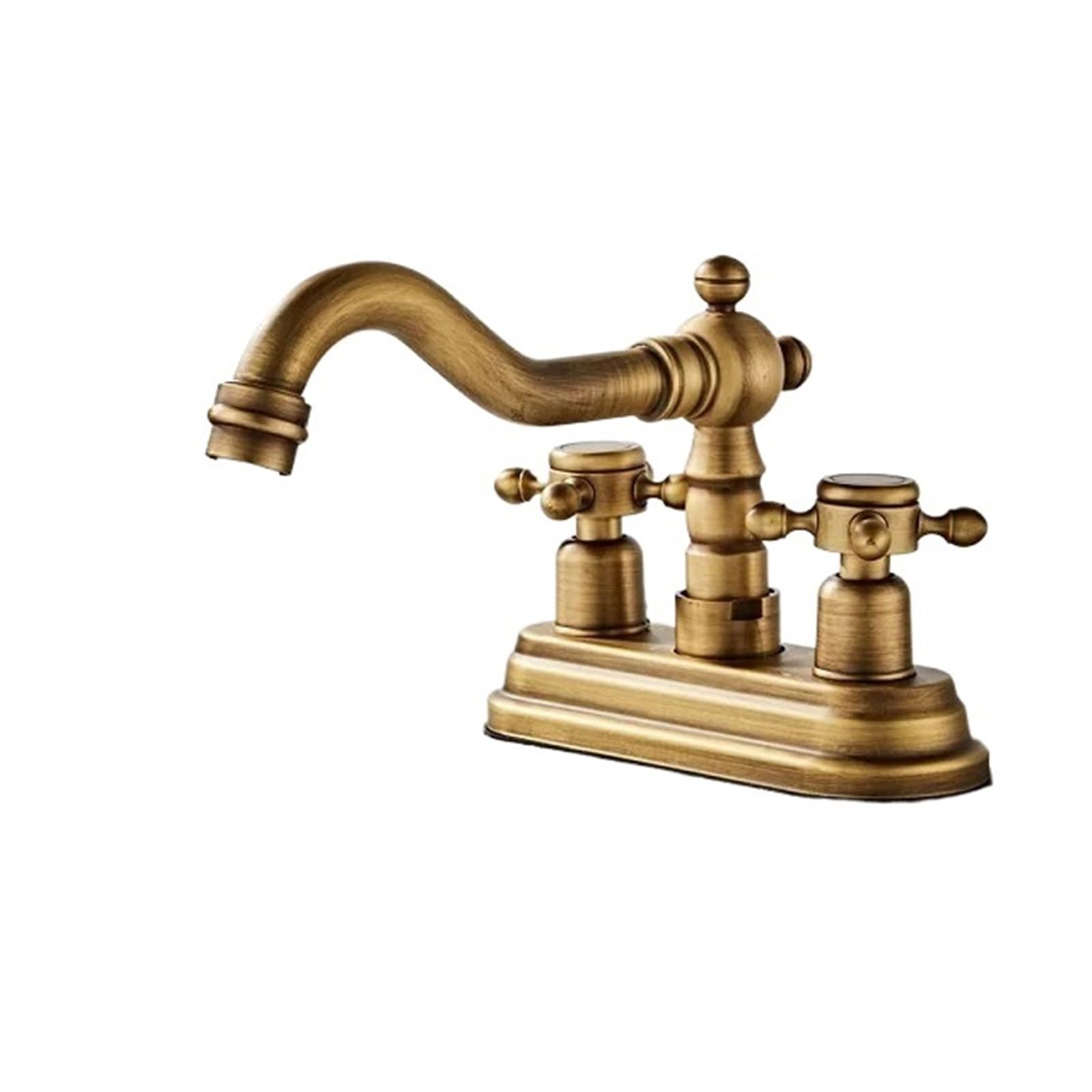 Faucet，360 Swivel Antique Brass Bathroom Basin Sink Mix