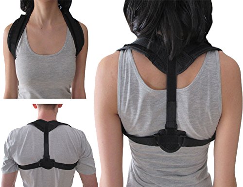 Posture Corrector Shoulder Brace - Upper Back Support for Thoracic Spine Clavicle and Neck Posture by ARMSTRONG AMERIKA (Large)