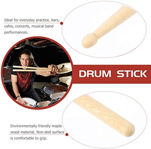 MILISTEN 1 Pair 7A Wood Drumsticks Walnut Wood Tip Drumsticks Professional Natural Drum Stick Musical Exercise for Kids Adults Drummers Beginners 39.5X1.3cm 4 5132FiipAkL. AC