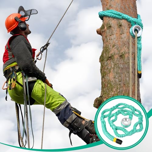 Arborist Rigging Rope, 3/4''×6 Ft Adjustable Ring Sling Rope Tree Rigging Equipment, Climbing Rope with Aluminum Ring 14600 LBS MBS (3/4" x 6’) by cometin - Image 7