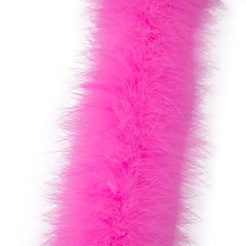Fearafts 2 Yards Fluffy Pink Marabou Feathers Boa Christmas Tree Garland Halloween Crafts Decoration 50 Grams #TOP3