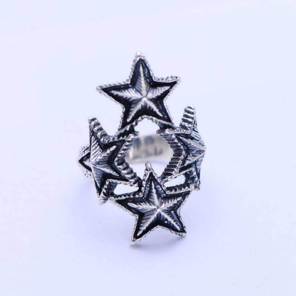 Bague étoile argent homme OZZKI anti-transpiration taille 22 vintage
