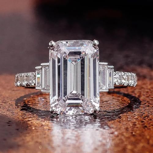 Luxury Wedding Bands Women Fashion Eternity Proposal Ring Gorgeous Cubic Zirconia Jewelry