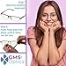 GMS Optical 2.8mm Med-Thick/15mm Medium Length - Air Bag Slide in Silicone Nose Pads for Glasses, Sunglasses, and Eye Wear (5 Pair)(Clear)