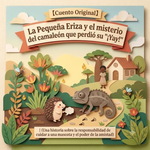 【Cuento Original】 La Peque&ntilde;a Eriza y el misterio del camale&oacute;n que perdi&oacute; su "&iexcl;Yay!" ｜ (Una historia sobre la responsabilidad de cuidar a una