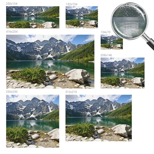 Papier peint intissé 312x219 cm lac de montagne avec colle incluse