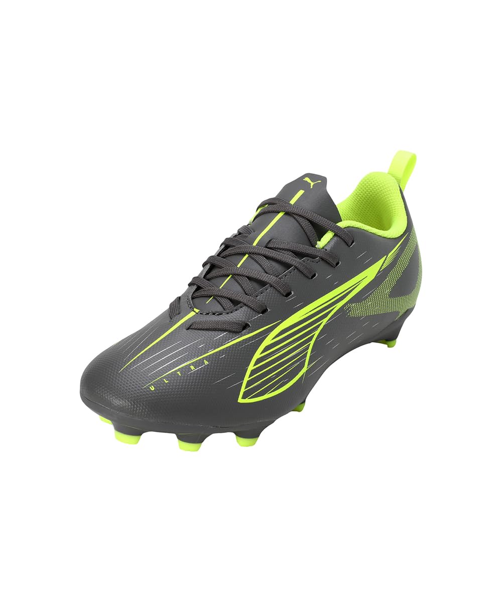 Puma Boys Childrens Ultra 5 Play Firm Ground Football Boots - Silver/Yellow - 1 (33)