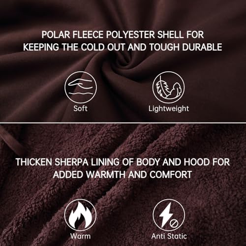 Image of LeeHanTon Sherpa Lined Hoodies for Men Heavyweight Full Zip Up Sweatshirt Thick Fleece Winter Warm Work Jackets Plus Size
