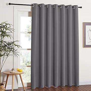 patio door curtains with pull rod