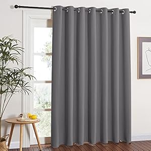 NICETOWN Grey Blackout Patio Sliding Door...