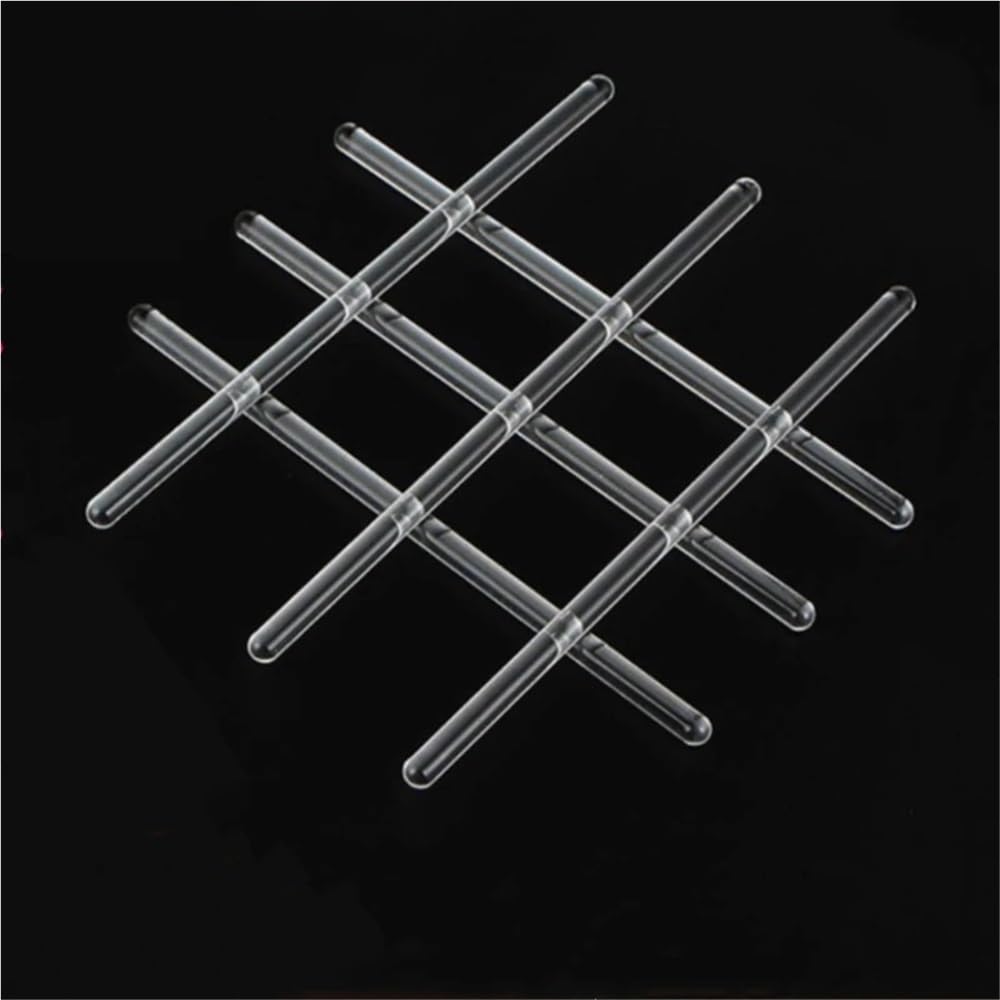 Bastoncini di vetro per mescolare, Bacchette for agitazione in vetro borosilicato da 20 pezzi Barre diritte trasparenti di varie dimensioni(10x200mm)