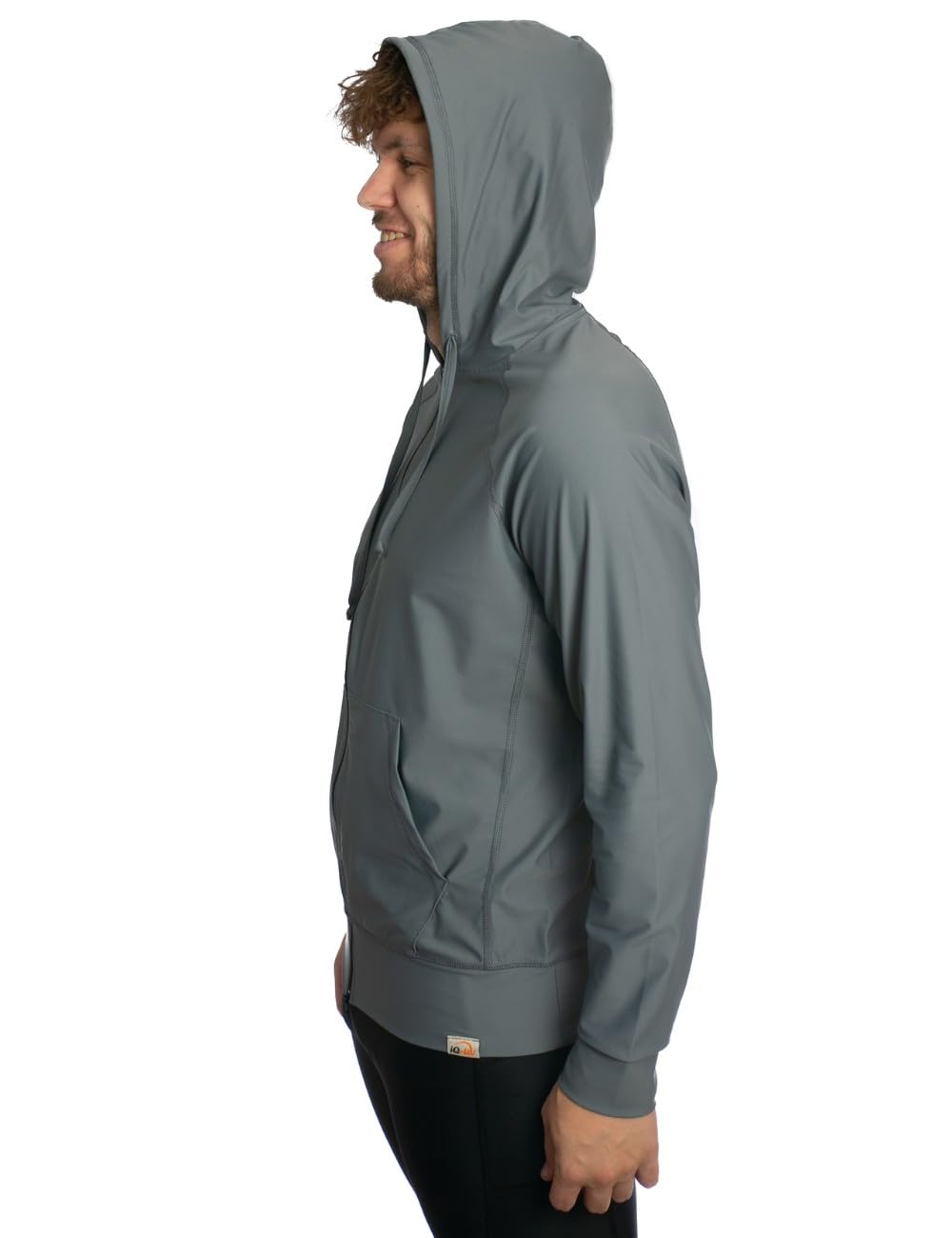 iQ-UV Herren Kapuzenjacke mit UPF50+ – leichte, atmungsaktive Sommerjacke – Öko Tex 100 zertifiziert – schnelltrocknend & bequem