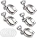 CBTONE 5 Pack 1.5'' Tri-Clamp Stainless Steel 304 Single Pin Heavy Duty Tri Clamp with Wing Nut and Silicone Gasket for Ferrule TC 1.5''