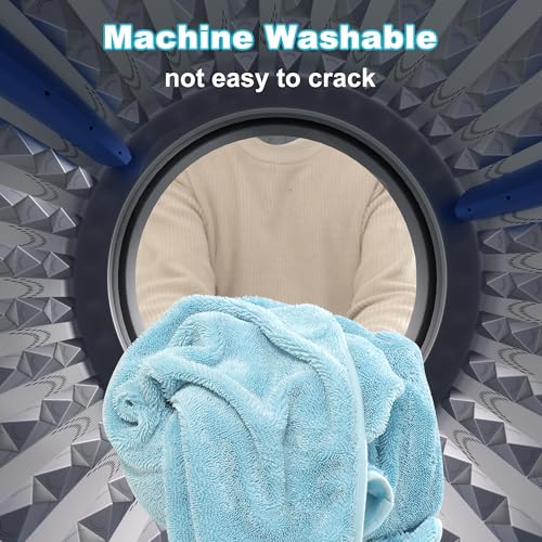 Image of JOYMOOP Microfiber Towels for Cars, 3 Pack 35.4 inch x 23.6 inch Car Drying Towel, Blue Reusable Car Towel, Quick Drying Car Microfiber Cleaning Cloth for RVs, SUVs, Trucks