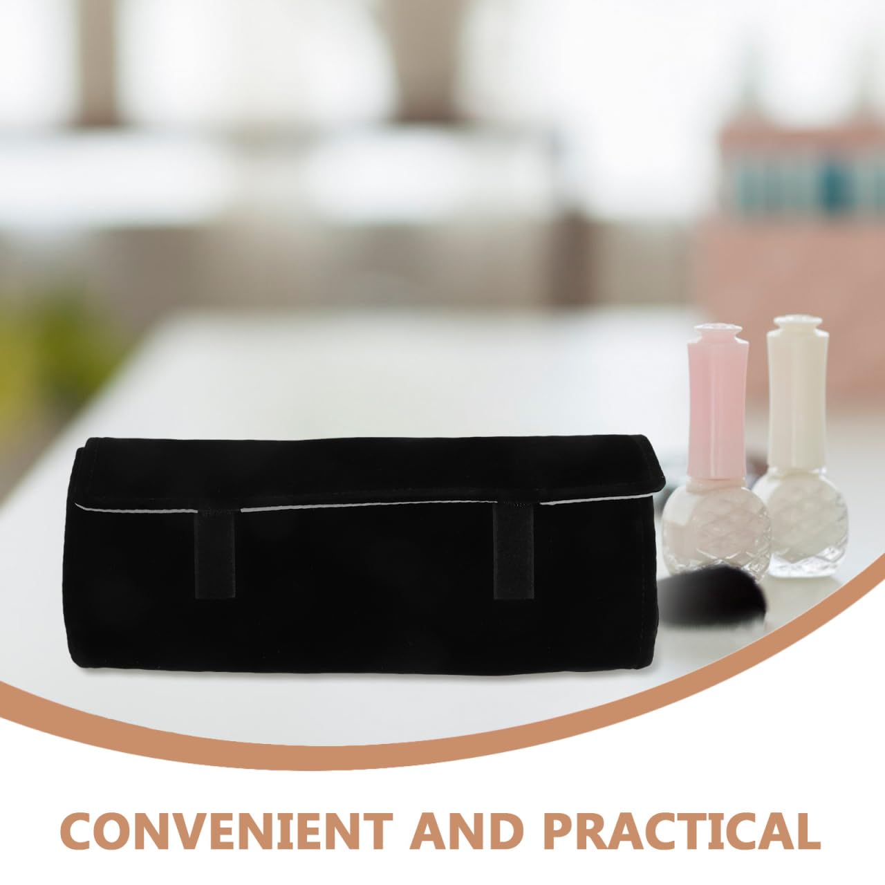 Alipis Bolsa De Rollo De Joyería Multifunción Ligera Para Viaje Organizador Plegable De Anillos Pendientes Y Collares Con Material Suave Y Protección Segura 21.65X11.41X0.39In