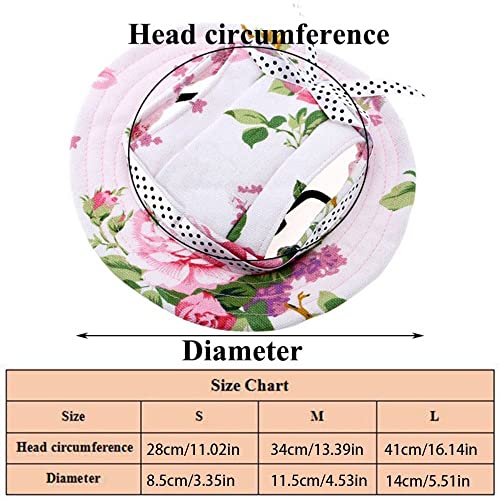 Pet Dog Sun Protection Visor Hat,Mesh Porous Sun Cap With Ear Holes Baseball Caps Hats With Adjustable Neck Strap Pet Princess Cap(S,Rainbow) #TOP1