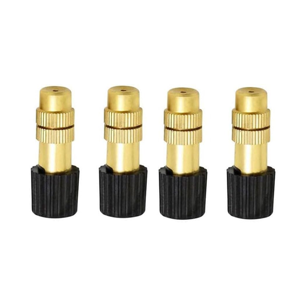 HVMBEUGOS Adjustable Brass Atomizing Nozzle with Drip Connector, Irrigation System Copper Nozzle Greenhouse Vegetables Lawn Watering Nozzle 20pcs Brass Spray Head