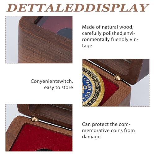Estuche de Madera para Monedas SUPERFINDINGS Rojo Oscuro miniatura 4