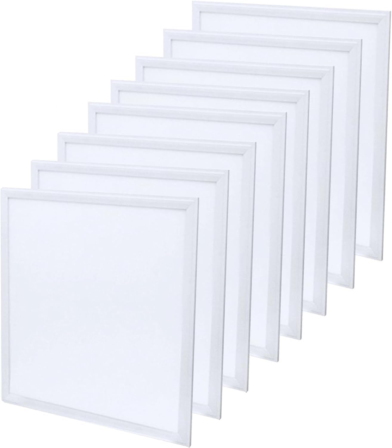 Europalamp - 8 LED-Fliesen 60 x 60 cm, 40 W, Kaltweiß, 6000 K, 4000 lm, hohe Helligkeit – Anpassung an Zwischendecken ohne Änderung (6000 K – Kaltweiß, 8)