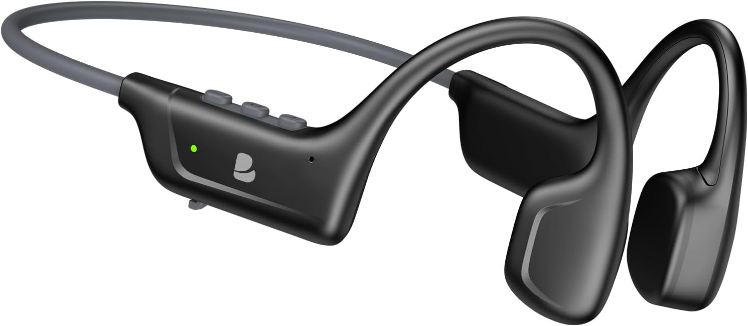Bone Conduction Headphones. Open Ear Bluetooth Headphones. IPX6 Sweat Resistant. Bluetooth V5.4. 8H Playtime. Comfortable Fit Wireless Earbuds for Running. Gym. Cycling. Outdoor. Black