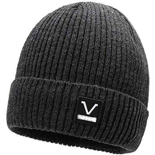HAPPYPOP Gorro Hombre Gorro de Invierno Gorro de pompón Forro Polar Gorro de Invierno de Punto Gorro de Punto Cover