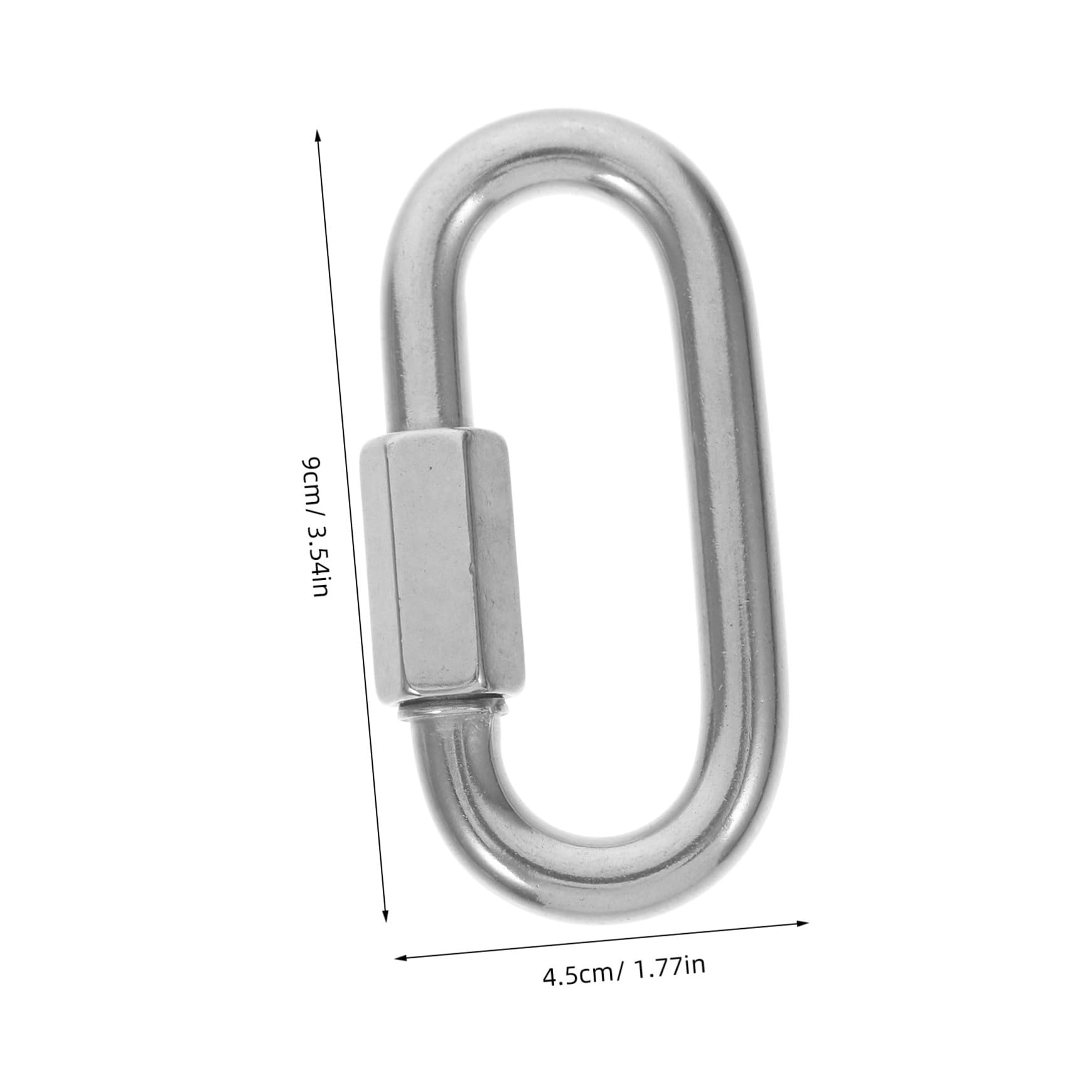 IMIKEYA 10 piezas Conectores de Cadena Rápidos de Acero Inoxidable Eslabones Resistentes con Cierre D para Uso Industrial Construcción y Camping Ahorro Alta Seguridad
