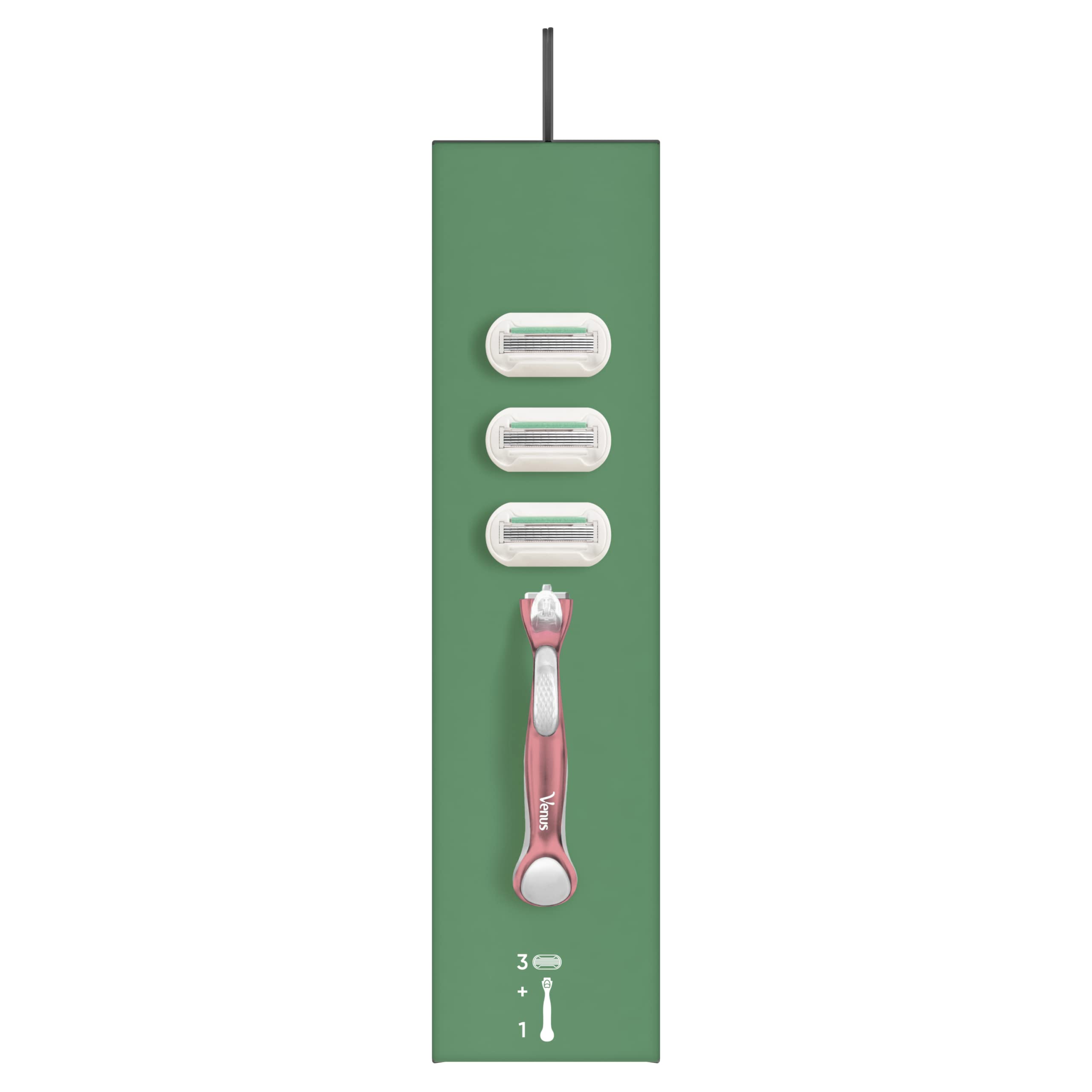 Gillette Venus Deluxe - Maquinilla de afeitar suave y sensible para mujer, 3 unidades, con 5 cuchillas duras como un diamante