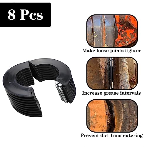 Image of 8 Pack 80MM Excavator Bucket Pin Shim Kit Detachable for Excavator and Skid Steer Fit for Cat Bobcat Kubota Komatsu Takeuchi New Holland, 5mm Thickness