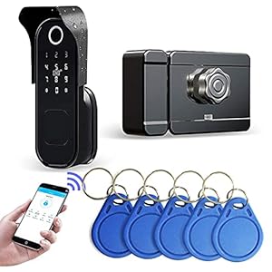 Wolf Guard TT01 Rain Proof Smart Lock,Door Lock 5 in 1 Fingerprint Password APP, Support Alexa & Google Assistant for Door Security