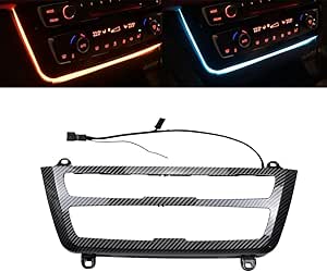 CHUANGHUI Car Interior Door LED Lighting Ambient Light Trim Strip Accessories For BMW 3 Series F30 F31 320i 328i 330i 335i 340i Door Two-Color Atmosphere Lamp Replacement Cover (Blue - View #6