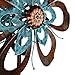 Winwindspinner for Yard Garden - Outdoor Metal Large Yard Wind Sculpture Spinners, Lawn Ornament Flower Windmill for Outdoor Garden Yard Patio (Copper Teal)