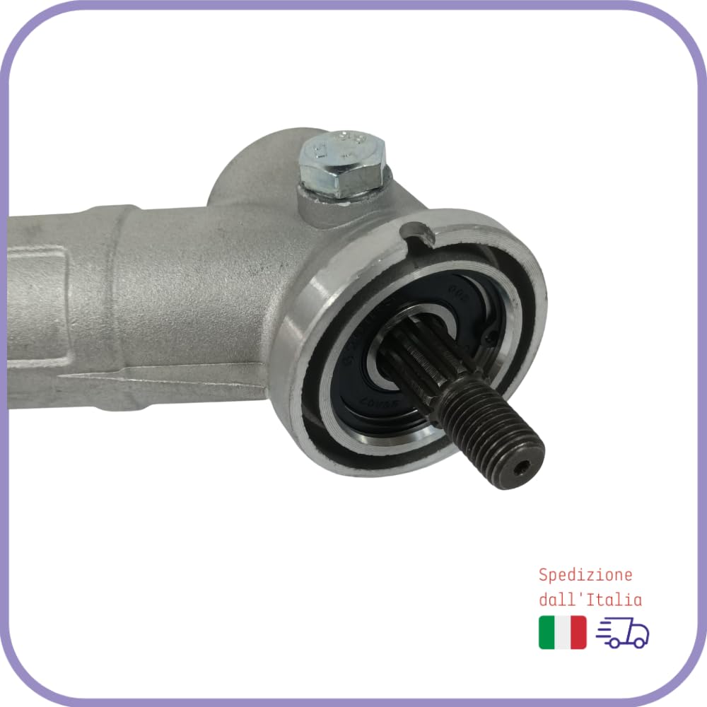 Coppia Conica Universale per Decespugliatore Ø24-28 mm con 5 Adattatori + Inserto Quadro o Scanalato e dentato tipo z7 9 10 denti a Scelta (Coppia conica + inserto quadrato mm 5,4)